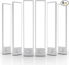 6-Pack Wireless Under Cabinet Lights, 32 LED Rechargeable Motion Sensor Lights, Magnetic Stick-On Closet Lights for Kitchen, Counter, Stairs & Home, 8-Inch, White