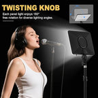 Tanjahopp 30W LED Studio Light with Tripod – 3700 Lux Photography & Video Lighting Kit for Streaming, Vlogging, Gaming & Podcasting